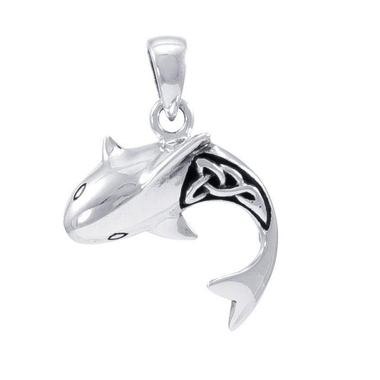Celtic Shark Sterling Silver Pendant TPD066