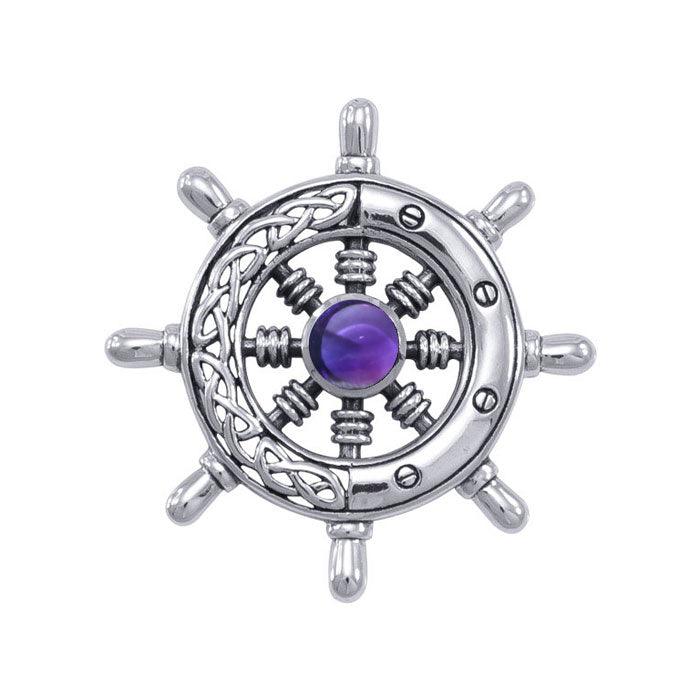 Celtic Knots Ship's Wheel Silver Pendant TPD1028