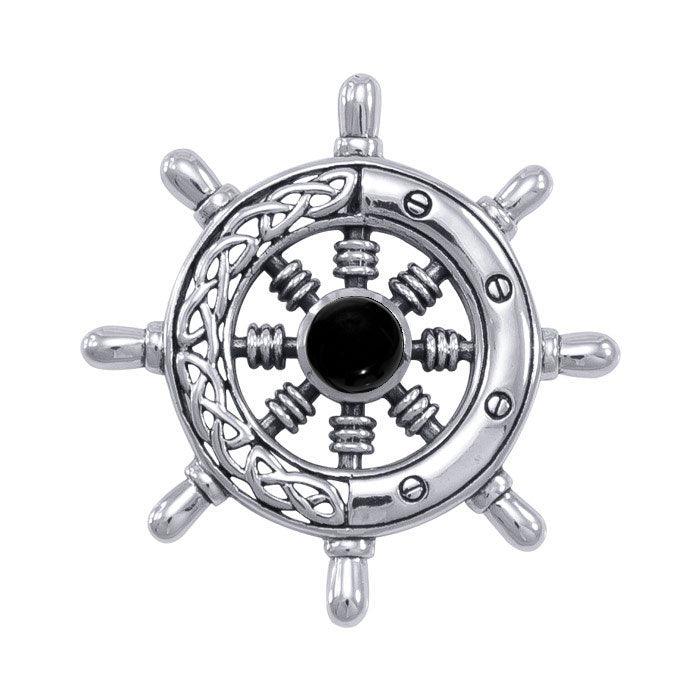 Celtic Knots Ship's Wheel Silver Pendant TPD1028