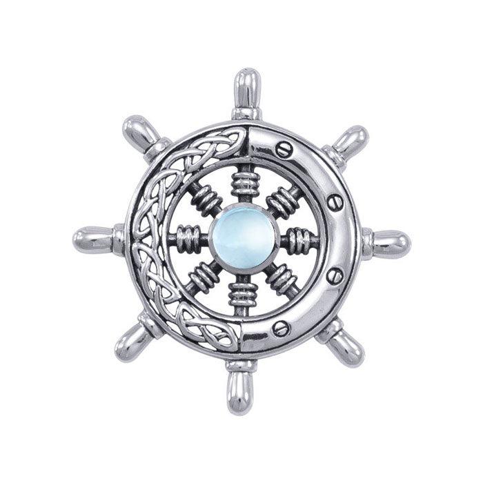 Celtic Knots Ship's Wheel Silver Pendant TPD1028