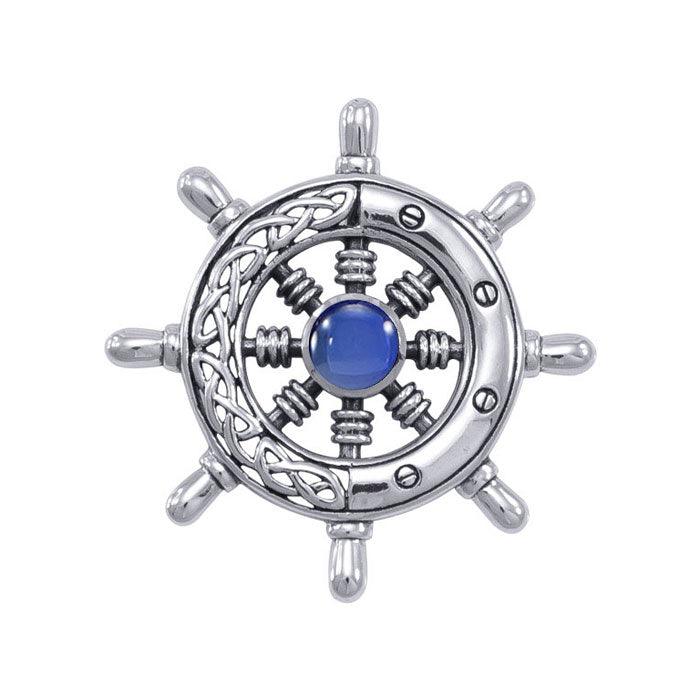 Celtic Knots Ship's Wheel Silver Pendant TPD1028