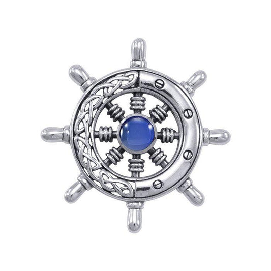 Celtic Knots Ship's Wheel Silver Pendant TPD1028