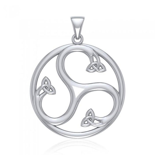 Trinitys imagery Silver Celtic Triskele Pendant TPD1270