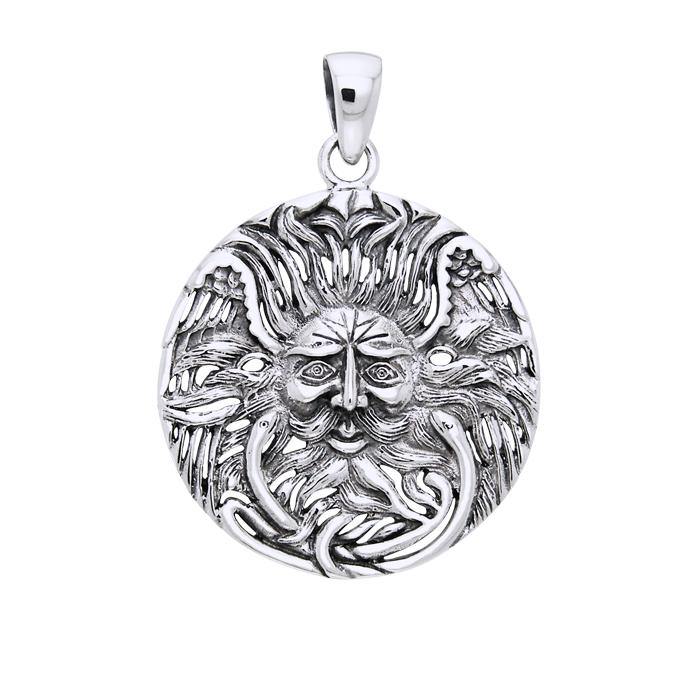 Celtic Triple Spiral Sun Disk Silver Pendant TPD1581