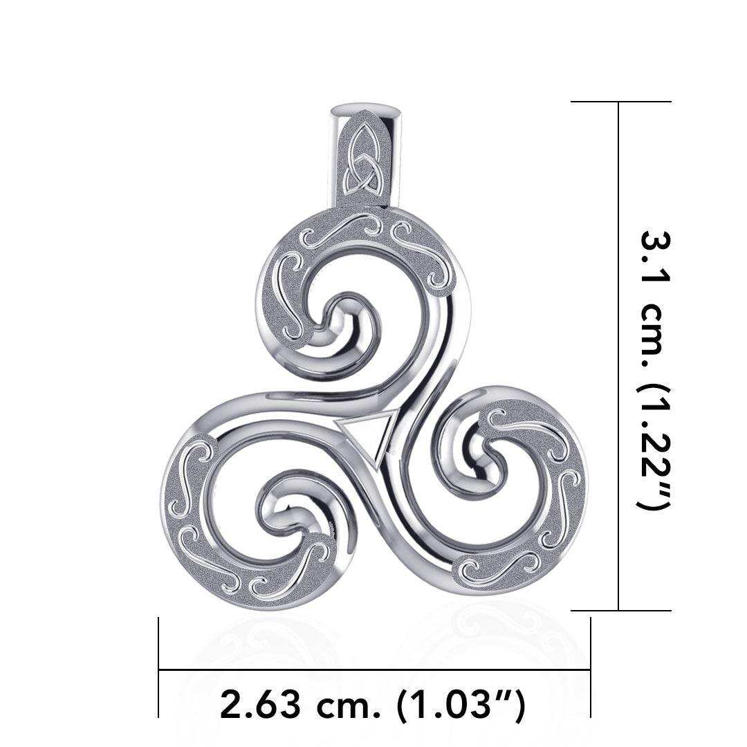 Celtic Triskele Silver Pendant TPD1818