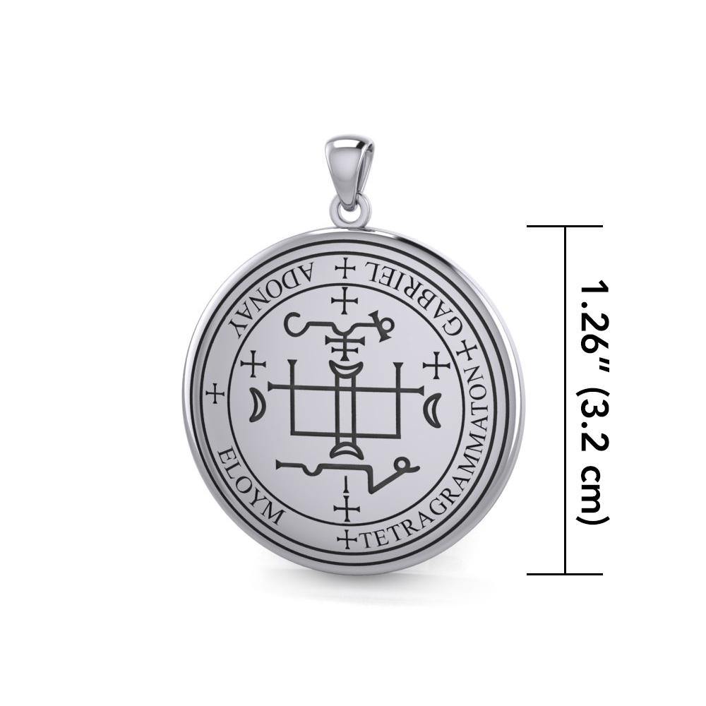 Sigil of the Archangel Gabriel Sterling Silver Pendant TPD2819