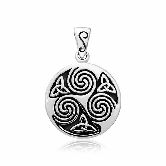 Small Celtic Triskelion Triquetra Pendant TPD3022