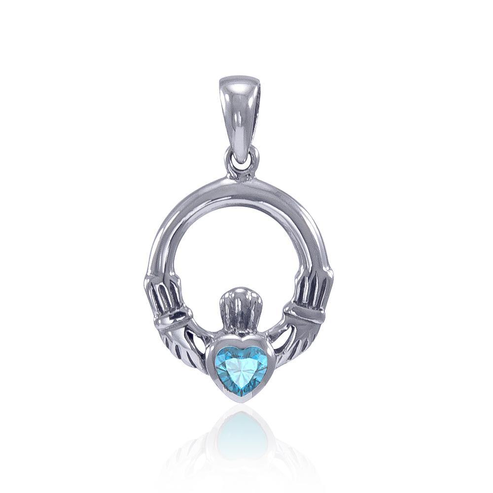 Celtic Claddagh Birthstone Pendant TPD3097
