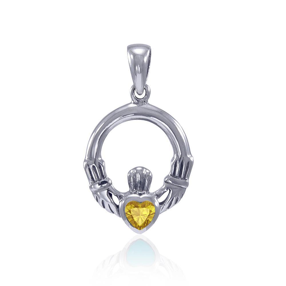 Celtic Claddagh Birthstone Pendant TPD3097