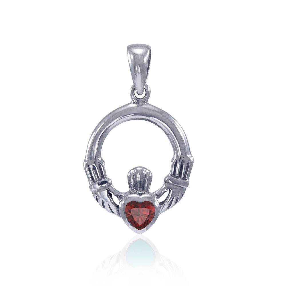 Celtic Claddagh Birthstone Pendant TPD3097