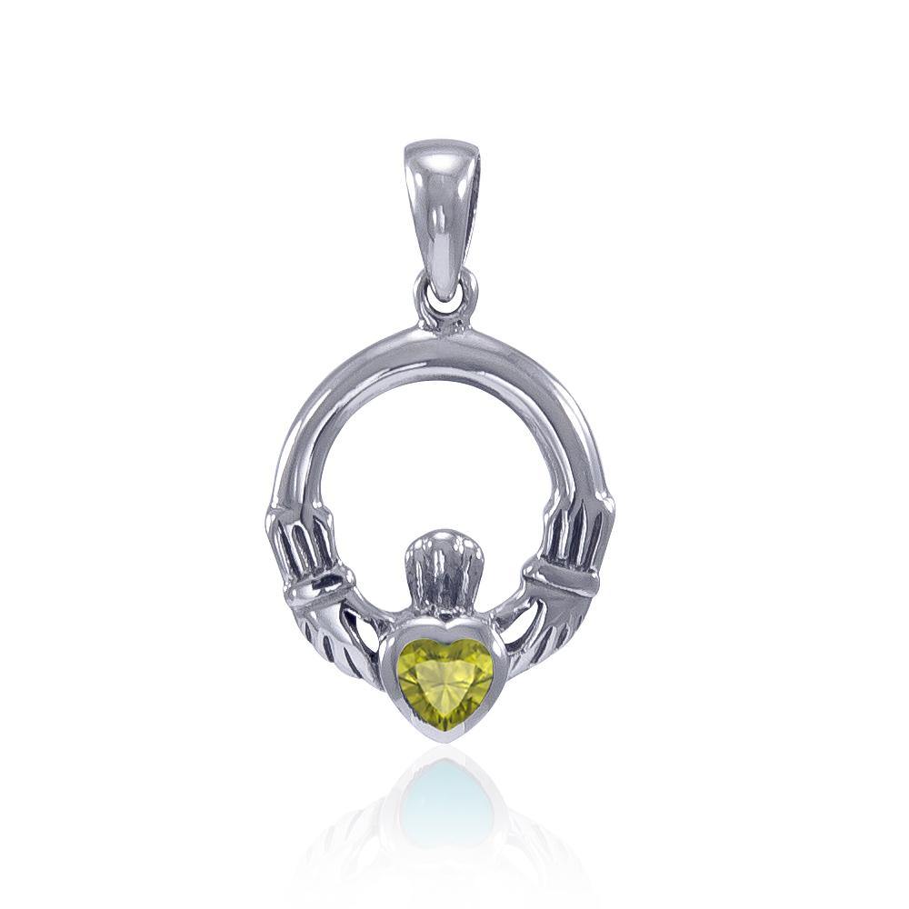 Celtic Claddagh Birthstone Pendant TPD3097