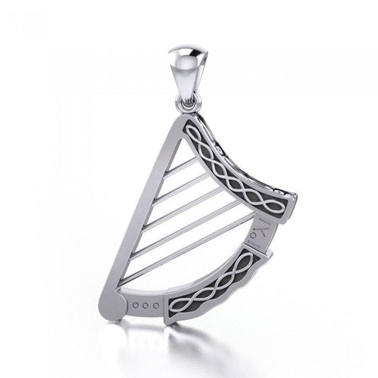 Celtic Knotwork Harp Pendant TPD3540