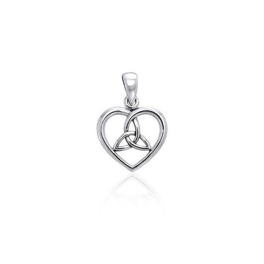 Celtic Trinity Heart Silver Pendant TPD3562