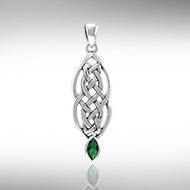 Celtic Knotted Hearts Gemstone Pendant TPD3716