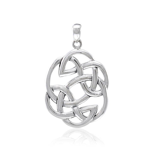 Modern Celtic Silver Pendant TPD3718