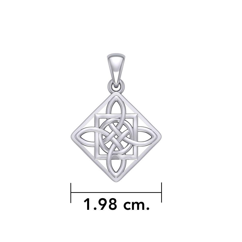 Celtic Four Point Knot Silver Pendant TPD3934