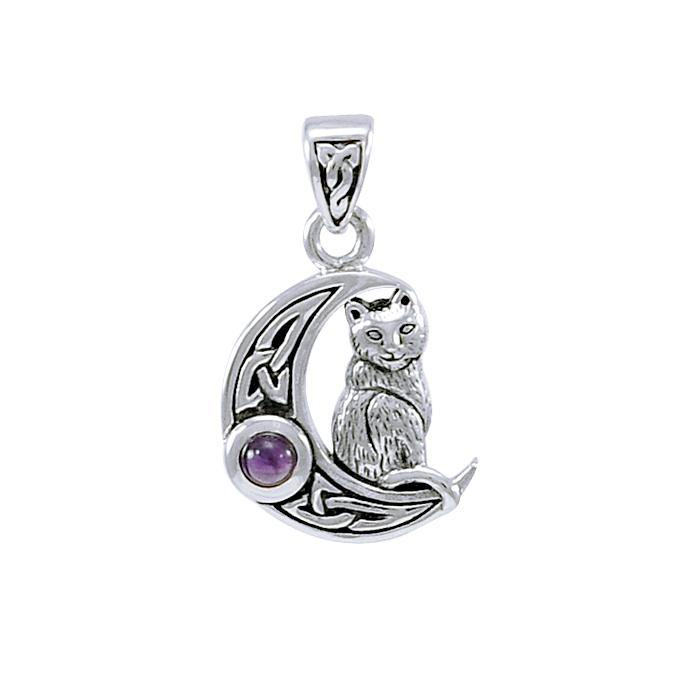 Celtic Moon Cat Pendant TPD4289
