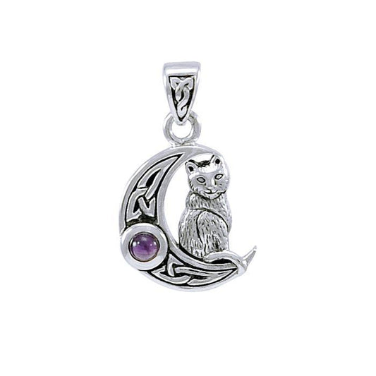 Celtic Moon Cat Pendant TPD4289