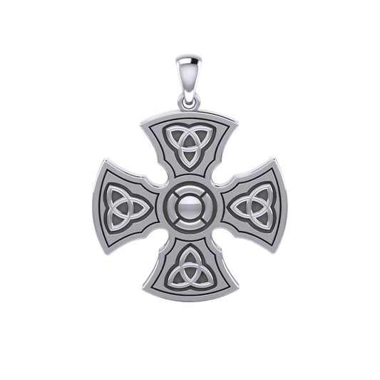 Brigid Ashwood Templar Celtic Cross Silver Pendant TPD458