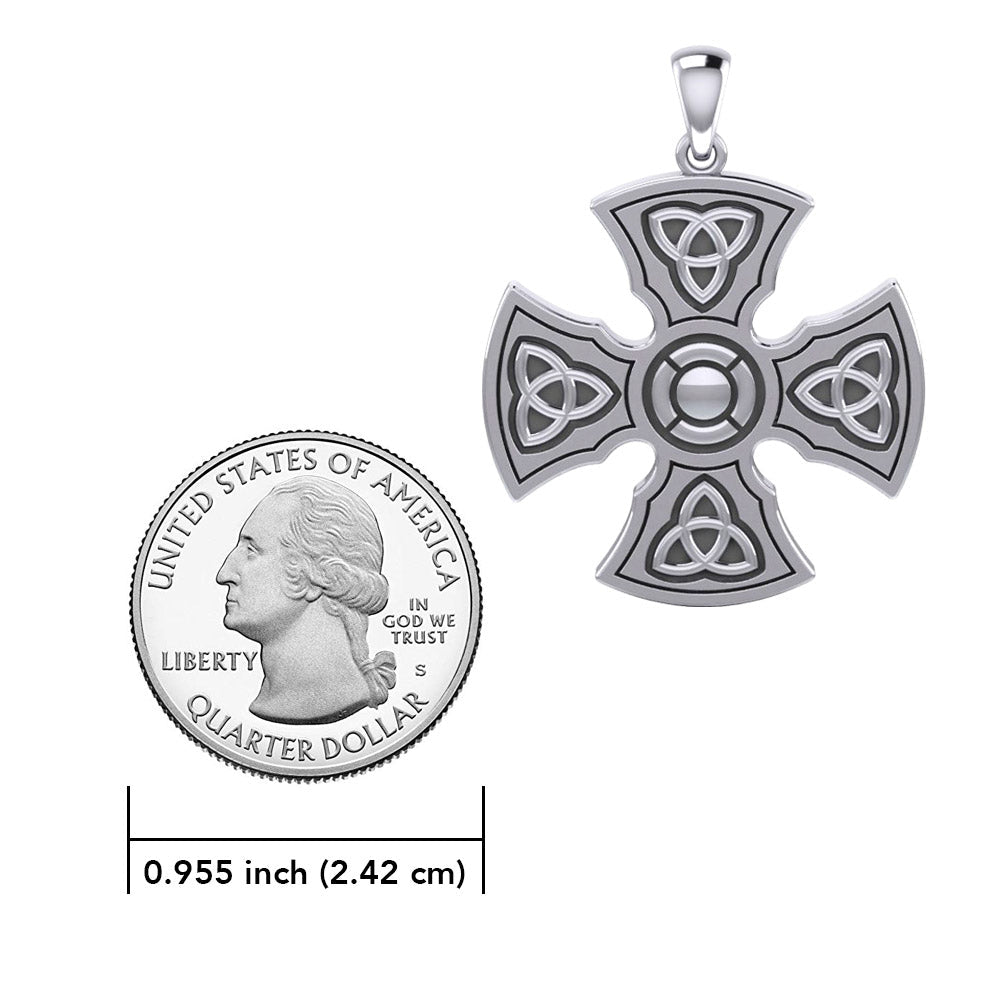 Brigid Ashwood Templar Celtic Cross Silver Pendant TPD458