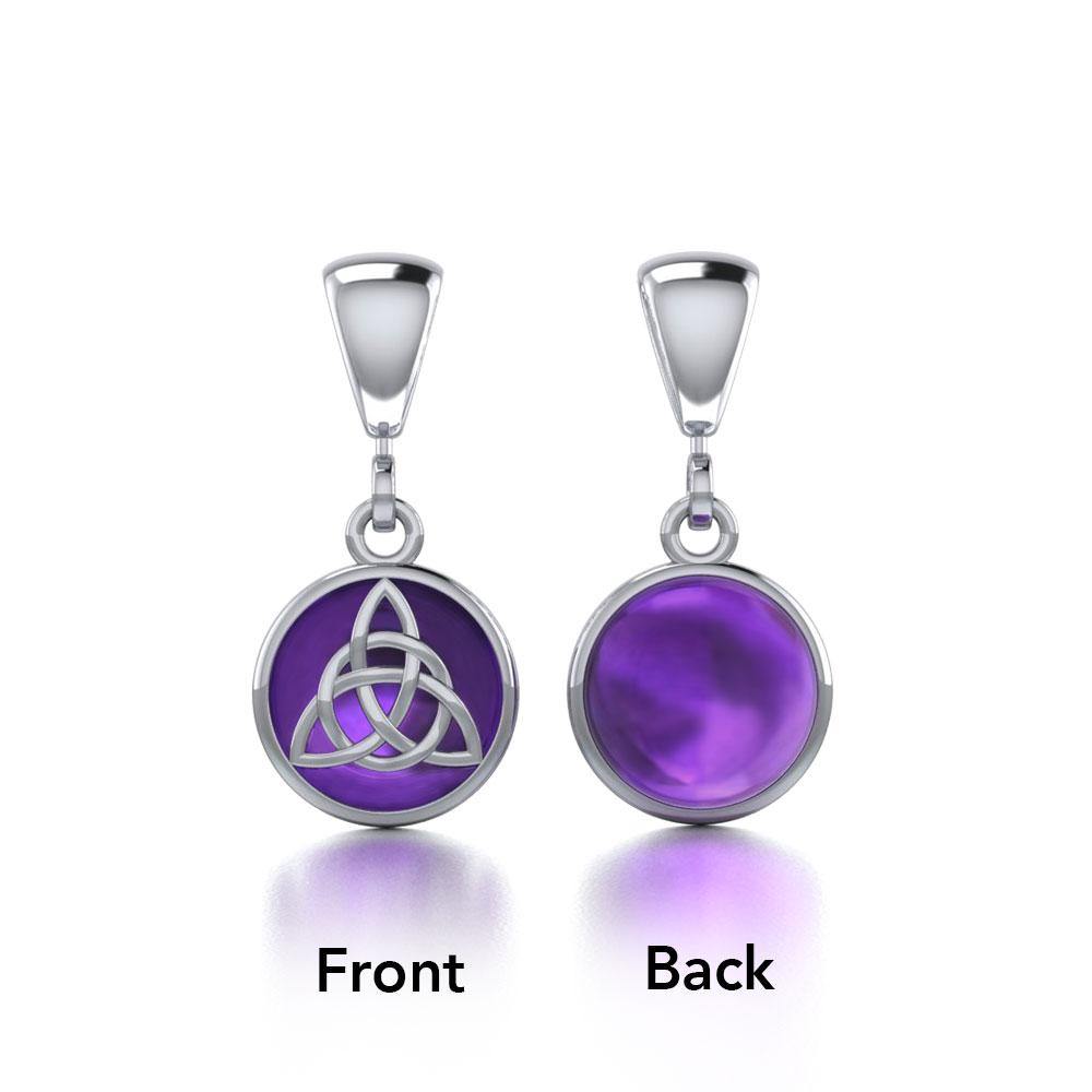 Celtic Triquetra Knot Silver Flip Pendant TPD476