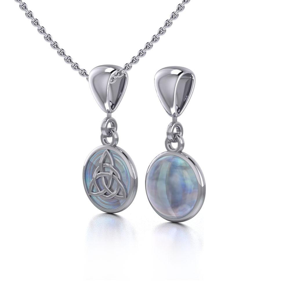 Celtic Triquetra Knot Silver Flip Pendant TPD476