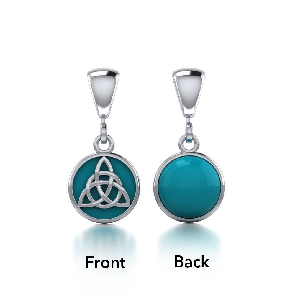 Celtic Triquetra Knot Silver Flip Pendant TPD476