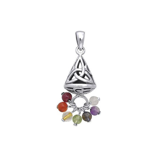 Celtic Triquetra Knot Silver Filigree Pendant TPD482