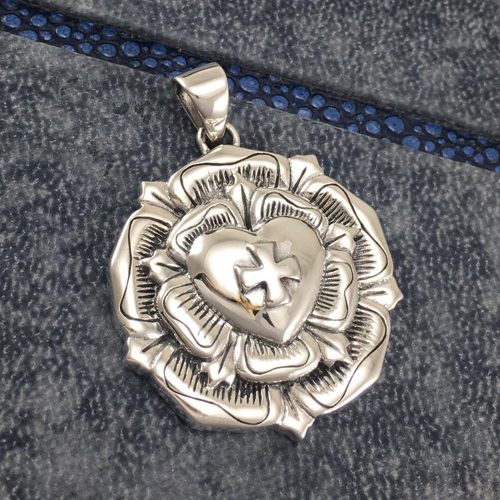 Brigid Ashwood The Rose Celtic Cross Sterling Silver Pendant TPD485