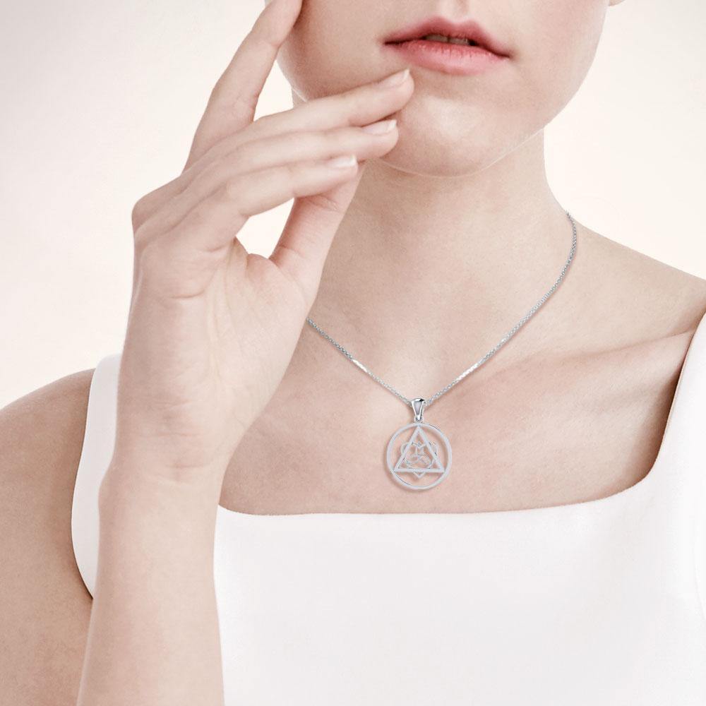 Life’s worth the healing and inspiration ~ Celtic AA Symbol Sterling Silver Pendant Jewelry TPD518