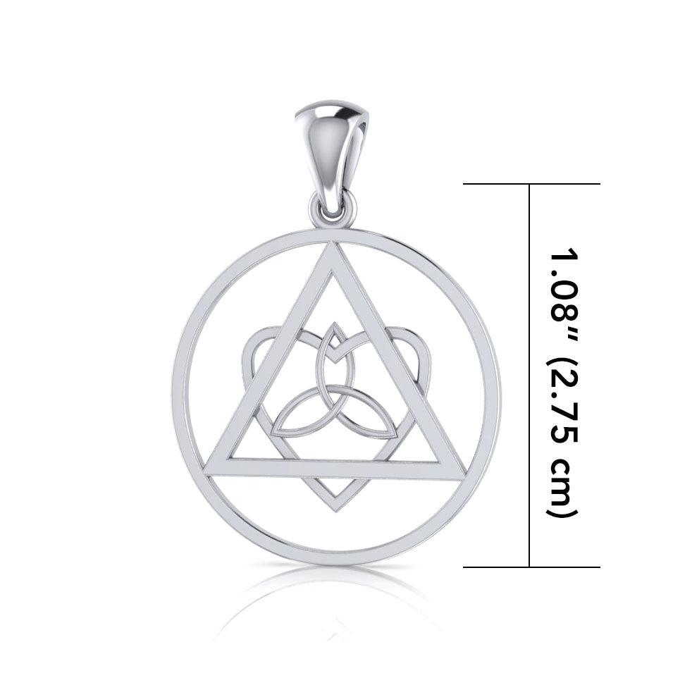 Life’s worth the healing and inspiration ~ Celtic AA Symbol Sterling Silver Pendant Jewelry TPD518