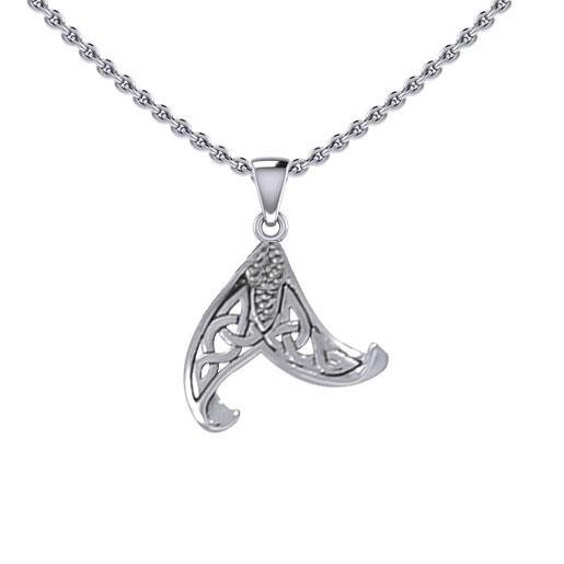 Mermaid Celtic Tail Sterling Silver Pendant TPD5473