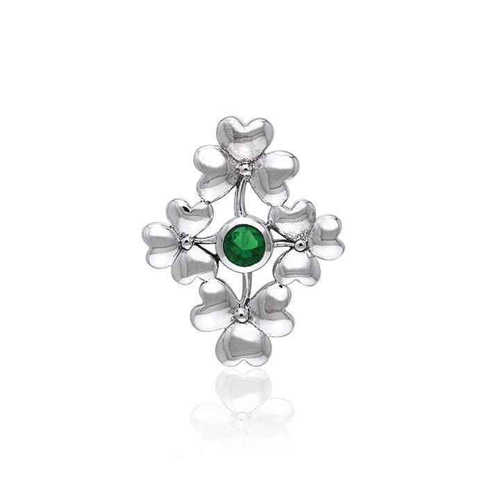 Celtic Shamrock Silver Pendant TPD558
