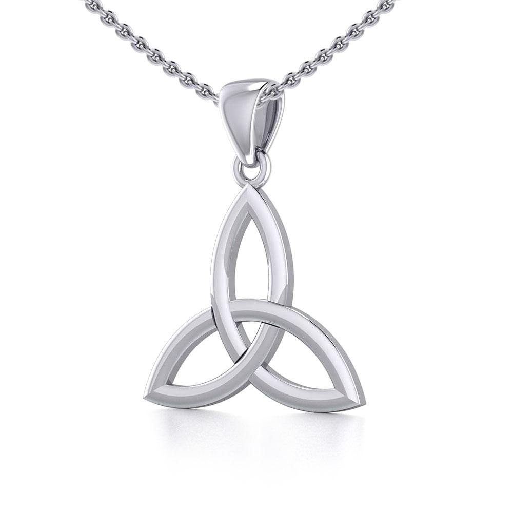 Celtic Trinity Knot Silver Pendant Medium Size TPD5606