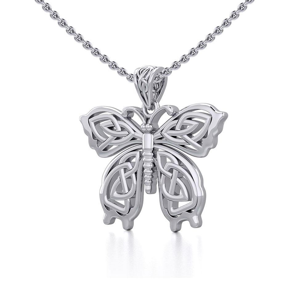 Celtic Butterfly Silver Pendant TPD5688