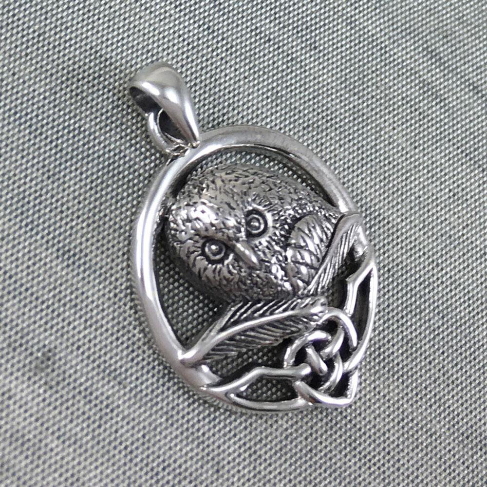 Celtic Owl Silver Pendant TPD5718