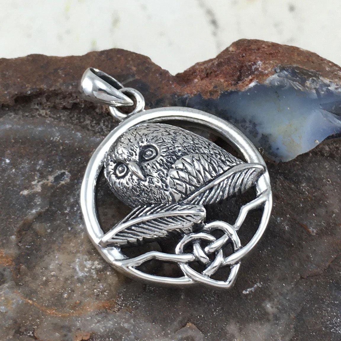 Celtic Owl Silver Pendant TPD5718