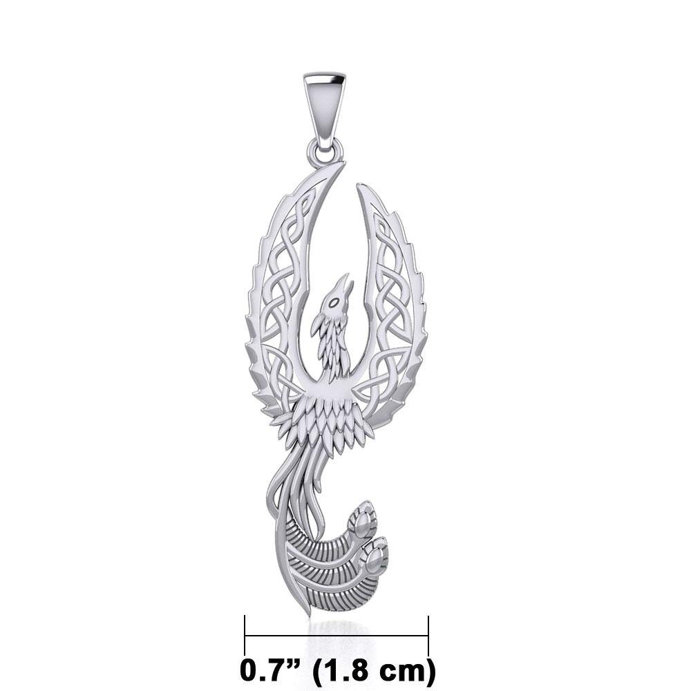 Mythical Celtic Phoenix Silver Pendant TPD5724