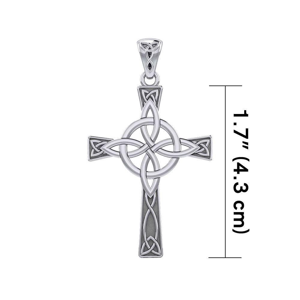 Celtic Cross with Four Point Knot Sterling Silver Pendant TPD5811