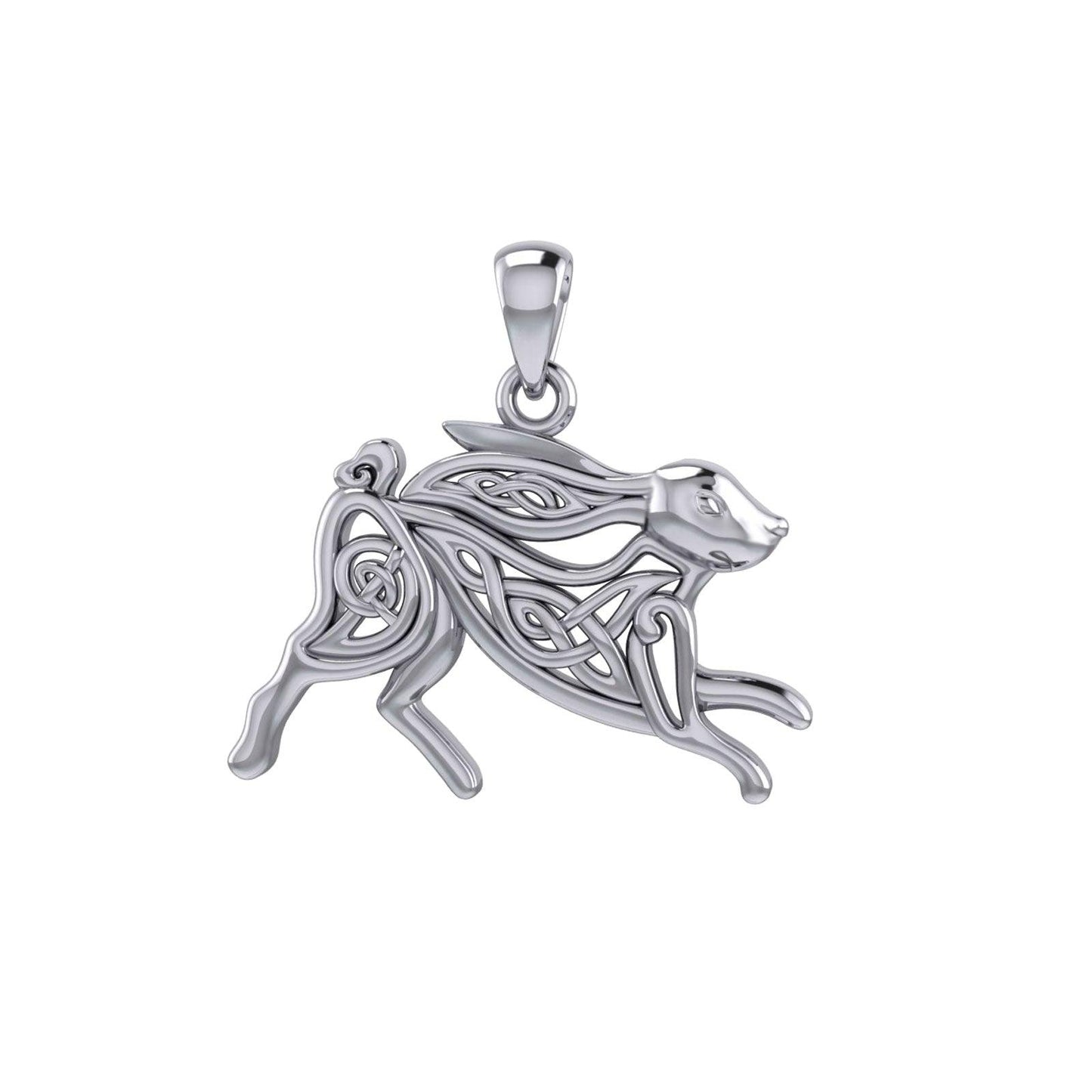 Celtic Rabbit or Hare Silver Pendant TPD6038