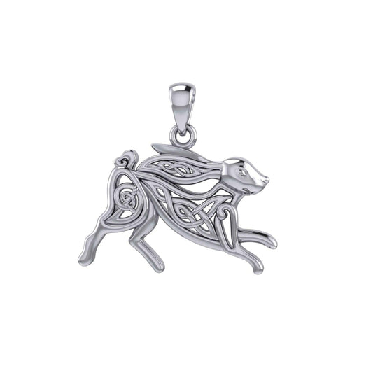 Celtic Rabbit or Hare Silver Pendant TPD6038