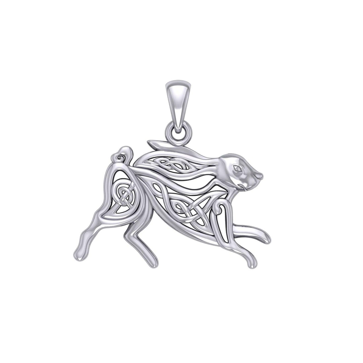 Celtic Rabbit or Hare Silver Pendant TPD6038