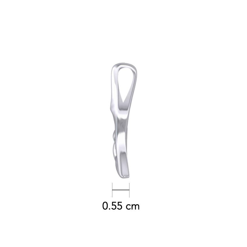 Whale Tail and Celtic Heart Silver Pendant TPD6050