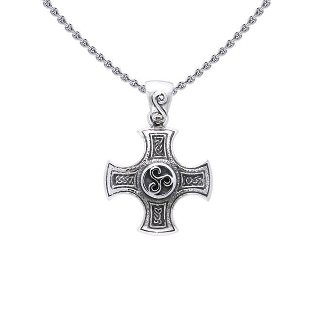 Celtic Cross of Harmony Silver Pendant TPD961