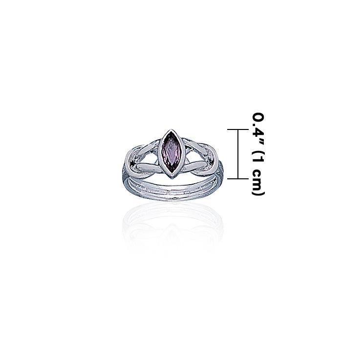 Celtic Knotwork Sterling Silver Ring TR1421
