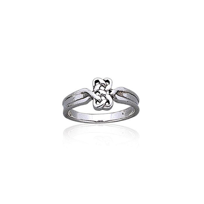 Eternal Celtic Hearts Sterling Silver Ring TR1761