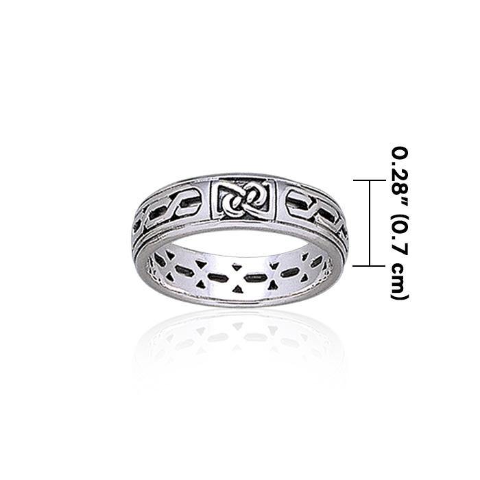 Celtic Knotwork Sterling Silver Band TR1902