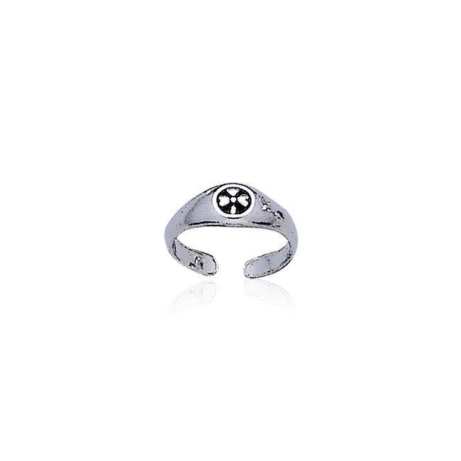 Celtic Shamrock Silver Toe Ring TR3306