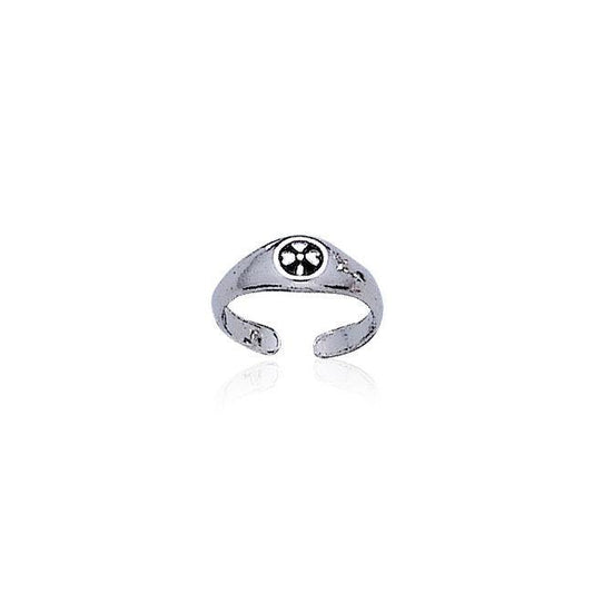Celtic Shamrock Silver Toe Ring TR3306