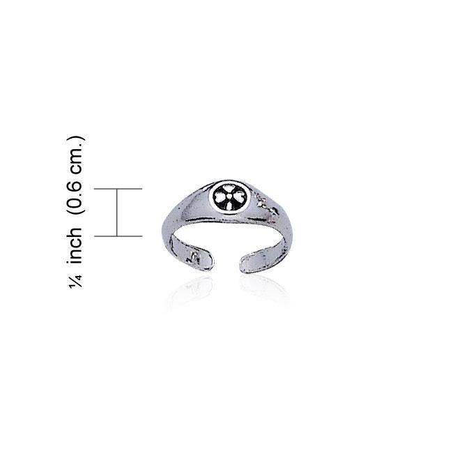 Celtic Shamrock Silver Toe Ring TR3306